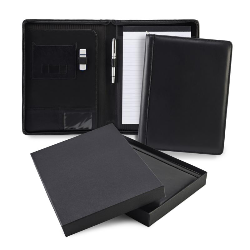 Image of Sandringham Nappa Leather Zipped A4 Conference Pad Holder