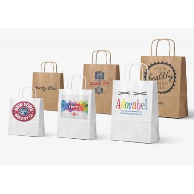 Image of Twisted Digital Print Paper Carrier Bag